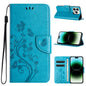 Butterfly Flower Pattern Flip Leather Phone Case