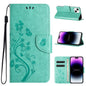 Butterfly Flower Pattern Flip Leather Phone Case