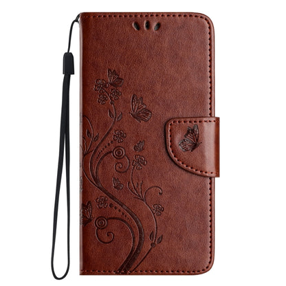 Butterfly Flower Pattern Flip Leather Phone Case