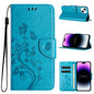 Butterfly Flower Pattern Flip Leather Phone Case