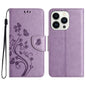 Butterfly Flower Pattern Flip Leather Phone Case, For iPhone 17, For iPhone Air, For iPhone 16 Pro Max