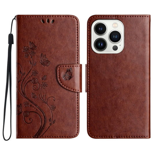 Butterfly Flower Pattern Flip Leather Phone Case