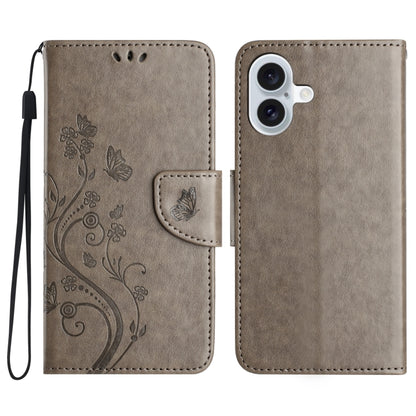 Butterfly Flower Pattern Flip Leather Phone Case