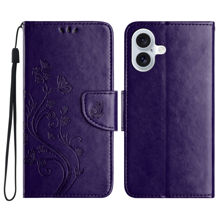 Butterfly Flower Pattern Flip Leather Phone Case
