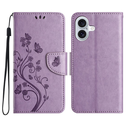 Butterfly Flower Pattern Flip Leather Phone Case