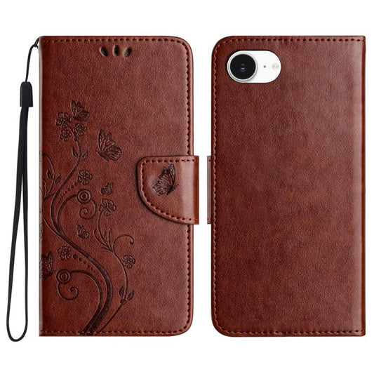 Butterfly Flower Pattern Flip Leather Phone Case, For iPhone 17e / 16e, For iPhone 17 Pro Max, For iPhone 17 Pro