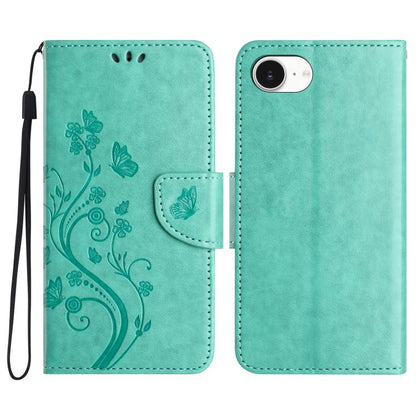 Butterfly Flower Pattern Flip Leather Phone Case, For iPhone 17e / 16e, For iPhone 17 Pro Max, For iPhone 17 Pro