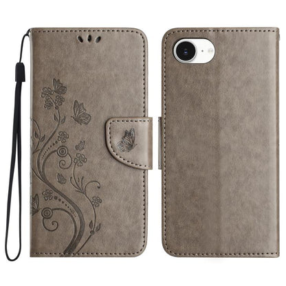 Butterfly Flower Pattern Flip Leather Phone Case, For iPhone 17e / 16e, For iPhone 17 Pro Max, For iPhone 17 Pro