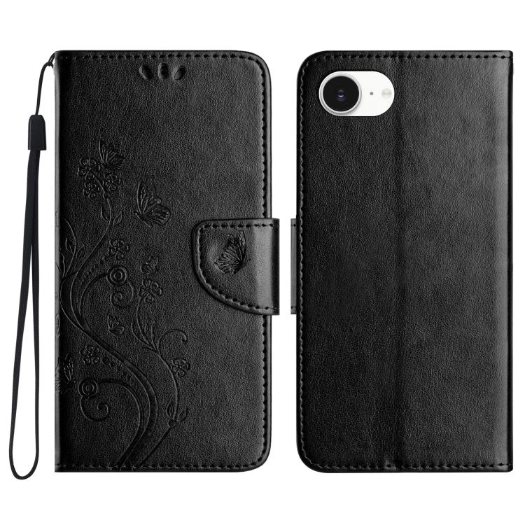 Butterfly Flower Pattern Flip Leather Phone Case, For iPhone 17e / 16e, For iPhone 17 Pro Max, For iPhone 17 Pro
