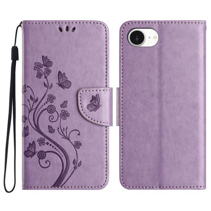 Butterfly Flower Pattern Flip Leather Phone Case, For iPhone 17e / 16e, For iPhone 17 Pro Max, For iPhone 17 Pro