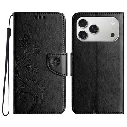 Butterfly Flower Pattern Flip Leather Phone Case, For iPhone 18 Pro / 17 Pro, For iPhone 18 Pro Max / 17 Pro Max, For iPhone 17e / 16e