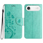Butterfly Flower Pattern Flip Leather Phone Case, For iPhone 17, For iPhone Air, For iPhone 16 Pro Max