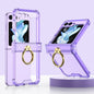 Gkk Airbag Hinge Silicone Phone Case with Ring Holder, For Samsung Galaxy Z Flip5