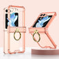 Gkk Airbag Hinge Silicone Phone Case with Ring Holder, For Samsung Galaxy Z Flip5