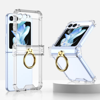 Gkk Airbag Hinge Silicone Phone Case with Ring Holder, For Samsung Galaxy Z Flip5
