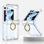 Gkk Airbag Hinge Silicone Phone Case with Ring Holder, For Samsung Galaxy Z Flip5