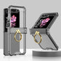 Gkk Airbag Hinge Silicone Phone Case with Ring Holder, For Samsung Galaxy Z Flip7 5G, For Samsung Galaxy Z Flip6 / Flip7 FE, For Samsung Galaxy Z Flip5