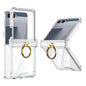 Gkk Airbag Hinge Silicone Phone Case with Ring Holder, For Samsung Galaxy Z Flip7 5G, For Samsung Galaxy Z Flip6 / Flip7 FE, For Samsung Galaxy Z Flip5