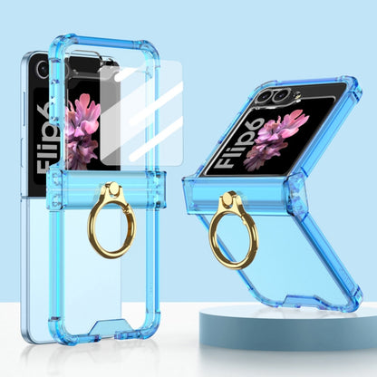 Gkk Airbag Hinge Silicone Phone Case with Ring Holder & Tempered Film