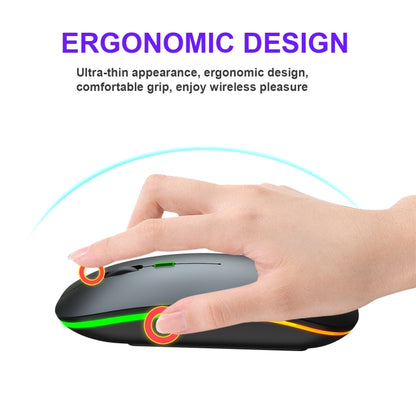HXSJ M40 2.4GHZ 800,1200,1600dpi Third Gear Adjustment Colorful Wireless Mouse USB Rechargeable