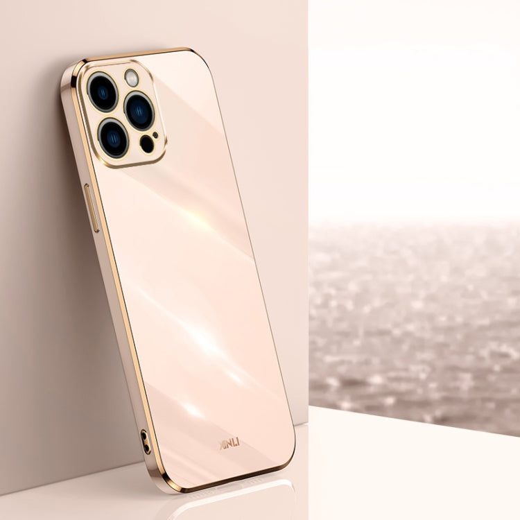 XINLI Straight Edge 6D Electroplate TPU Phone Case, For iPhone 16 Plus, For iPhone 16, For iPhone 15 Pro Max