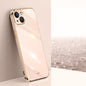 XINLI Straight Edge 6D Electroplate TPU Phone Case, For iPhone 15 Pro, For iPhone 15 Plus, For iPhone 15