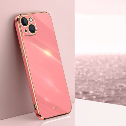 XINLI Straight Edge 6D Electroplate TPU Phone Case, For iPhone 15 Pro, For iPhone 15 Plus, For iPhone 15