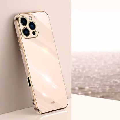 XINLI Straight Edge 6D Electroplate TPU Phone Case, For iPhone 16e, For iPhone 16 Pro Max, For iPhone 16 Pro