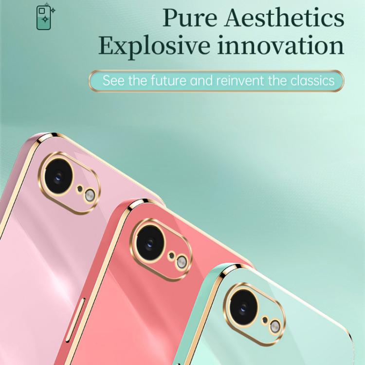 XINLI Straight Edge 6D Electroplate TPU Phone Case, For iPhone 16e / 17e, For iPhone 17 Pro Max, For iPhone 17 Pro