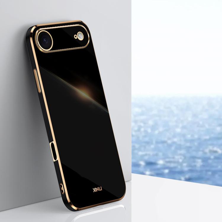 XINLI Straight Edge 6D Electroplate TPU Phone Case, For iPhone Air, For iPhone 16 Pro Max, For iPhone 16 Pro