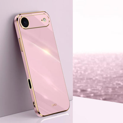 XINLI Straight Edge 6D Electroplate TPU Phone Case, For iPhone 17 Pro Max, For iPhone 17 Pro, For iPhone Air