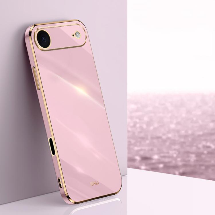 XINLI Straight Edge 6D Electroplate TPU Phone Case, For iPhone Air, For iPhone 16 Pro Max, For iPhone 16 Pro