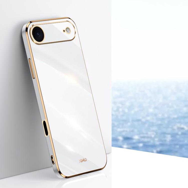 XINLI Straight Edge 6D Electroplate TPU Phone Case, For iPhone 17 Pro Max, For iPhone 17 Pro, For iPhone Air