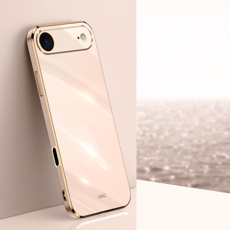 XINLI Straight Edge 6D Electroplate TPU Phone Case, For iPhone 17 Pro Max, For iPhone 17 Pro, For iPhone Air