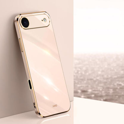 XINLI Straight Edge 6D Electroplate TPU Phone Case, For iPhone Air, For iPhone 16 Pro Max, For iPhone 16 Pro