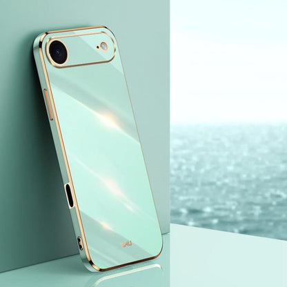 XINLI Straight Edge 6D Electroplate TPU Phone Case, For iPhone Air, For iPhone 16 Pro Max, For iPhone 16 Pro
