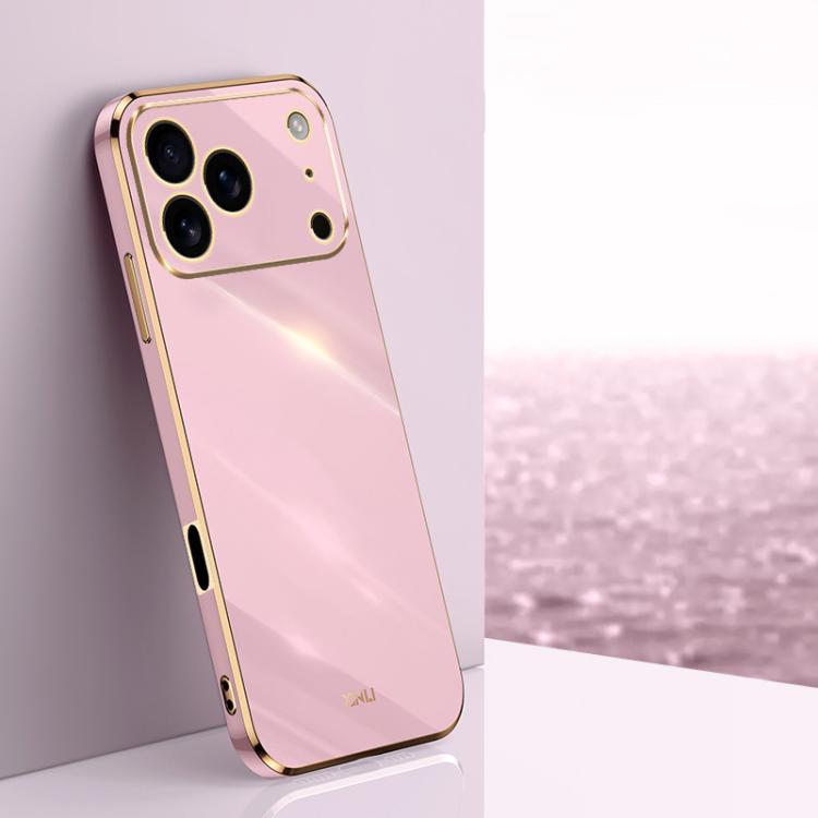 XINLI Straight Edge 6D Electroplate TPU Phone Case, For iPhone 17 Pro Max, For iPhone 17 Pro, For iPhone Air