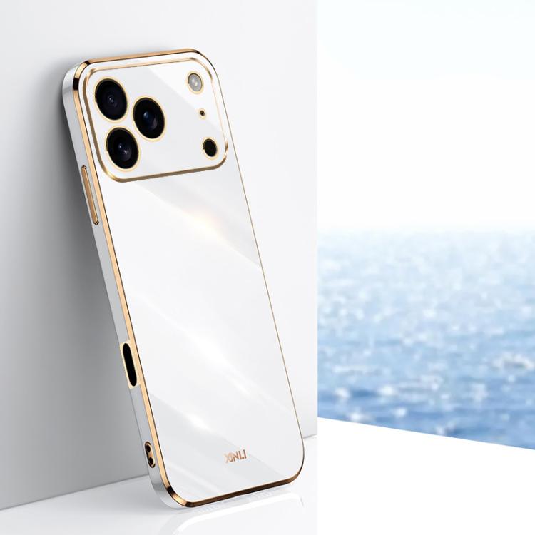 XINLI Straight Edge 6D Electroplate TPU Phone Case, For iPhone 16e / 17e, For iPhone 17 Pro Max, For iPhone 17 Pro