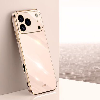 XINLI Straight Edge 6D Electroplate TPU Phone Case, For iPhone 16e / 17e, For iPhone 17 Pro Max, For iPhone 17 Pro