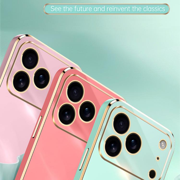 XINLI Straight Edge 6D Electroplate TPU Phone Case, For iPhone 17 Pro Max, For iPhone 17 Pro, For iPhone Air