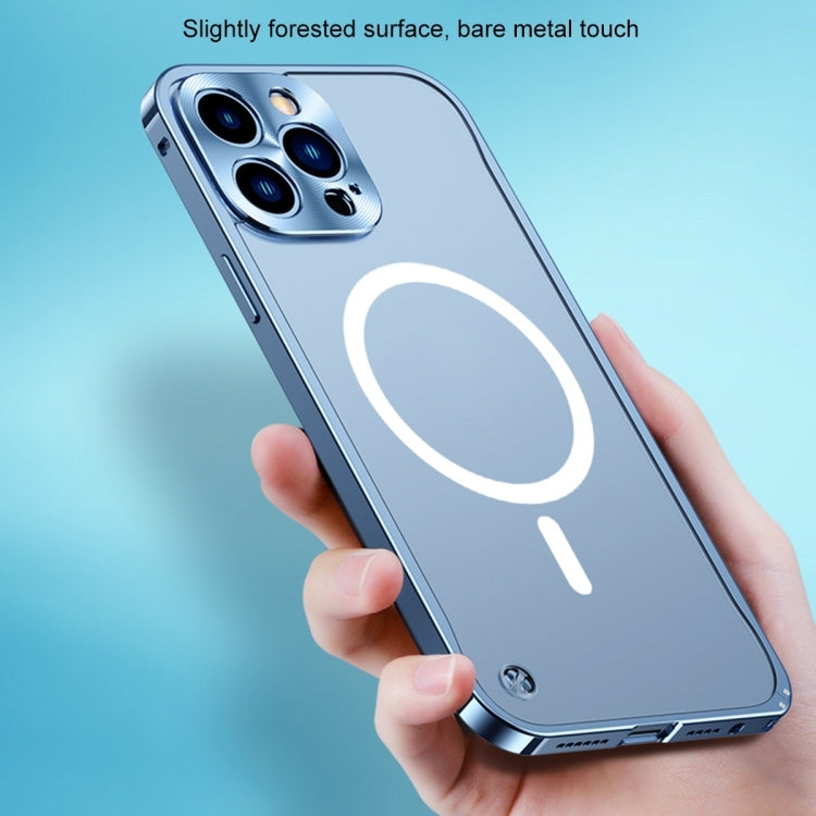 Metal Frame Frosted PC Shockproof MagSafe Case, For iPhone 15 Pro Max