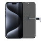 Full Cover Anti-spy Silk Screen Tempered Glass Film, For iPhone 15 Pro Max / 15 Plus, For iPhone 15 Pro / 15