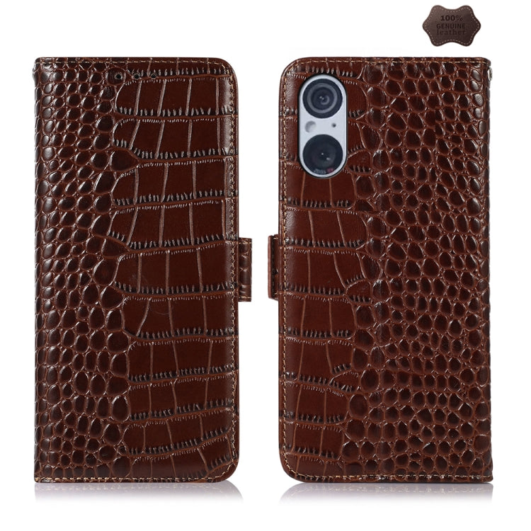 Crocodile Top Layer Cowhide Leather Phone Case
