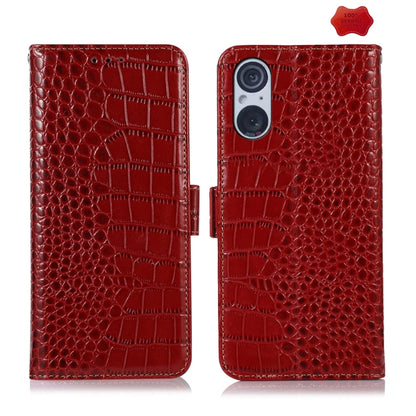 Crocodile Top Layer Cowhide Leather Phone Case