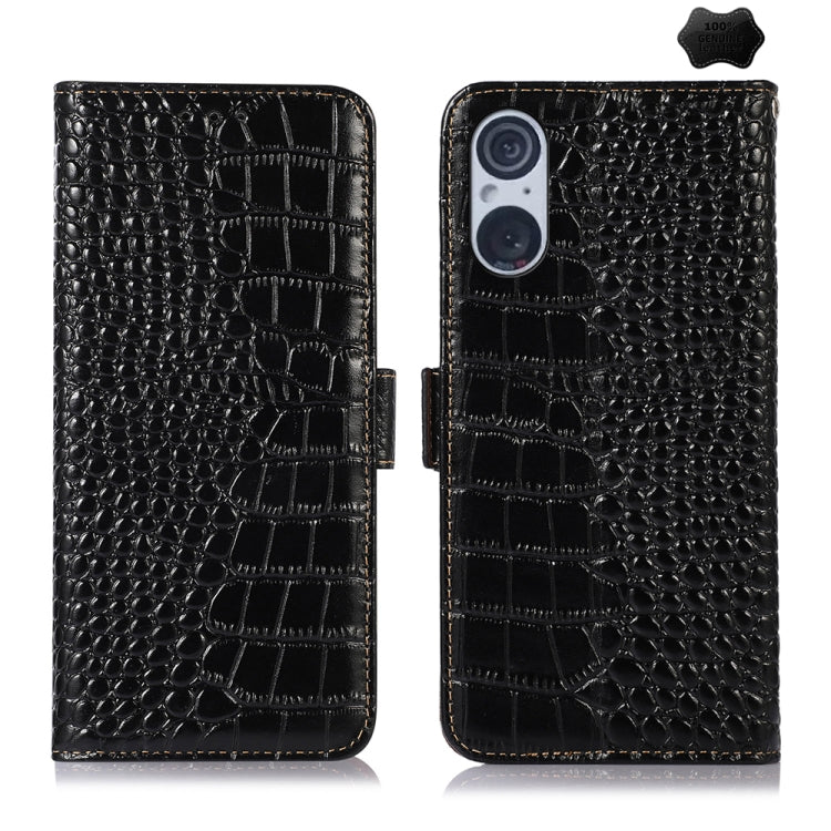 Crocodile Top Layer Cowhide Leather Phone Case