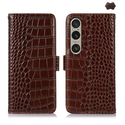 Crocodile Top Layer Cowhide Leather Phone Case