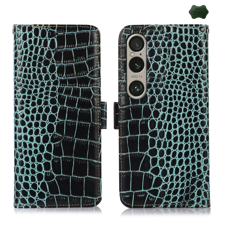 Crocodile Top Layer Cowhide Leather Phone Case