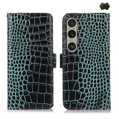 Crocodile Top Layer Cowhide Leather Phone Case