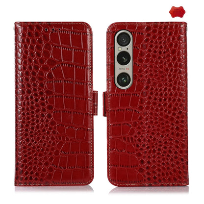 Crocodile Top Layer Cowhide Leather Phone Case