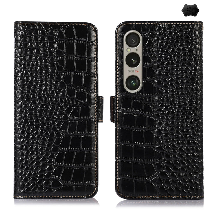 Crocodile Top Layer Cowhide Leather Phone Case